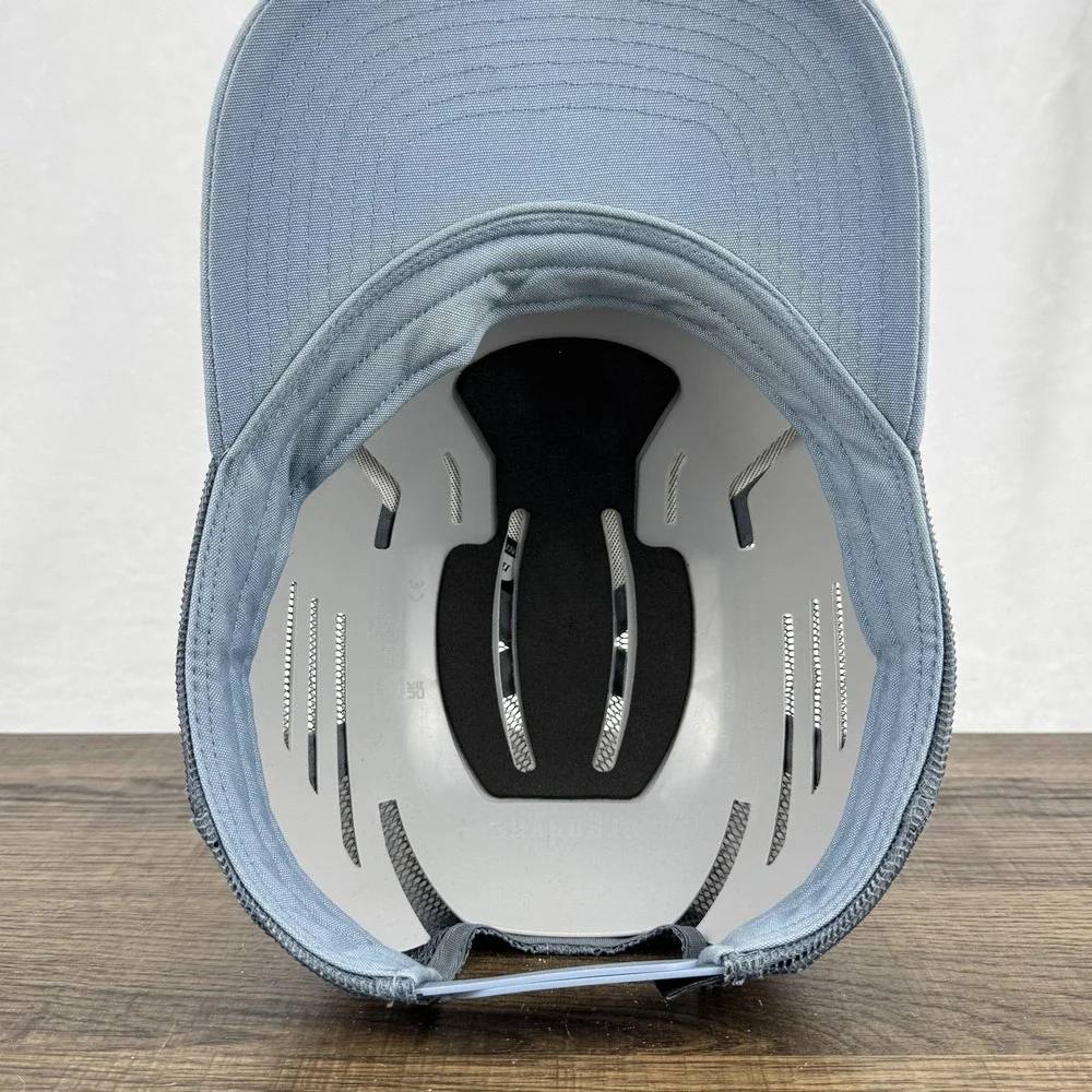 Patagonia Hat Cap Snap Back Mens Blue White Gray Trucker Mesh‎ Logo Embroidered